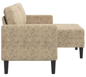 Sofa 2-osobowa z szezlongiem w ksztaÅcie litery l, jasnoszara