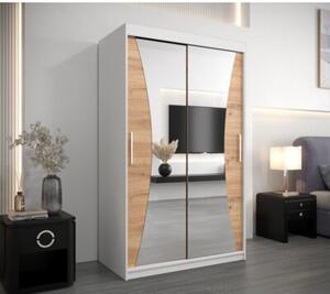 Szafa przesuwna garderoba Monaco 120 wys. 200 cm biaÅy + artisan