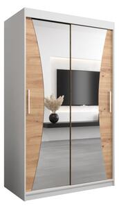 Szafa przesuwna garderoba Monaco 120 wys. 200 cm biaÅy + artisan