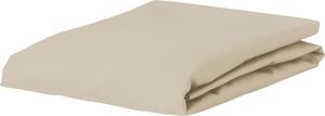 Prześcieradło z gumką Satin 90 x 210 cm szarobeżowe