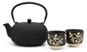 Czarny porcelanowo-żeliwny serwis do herbaty Sichuan – Bredemeijer