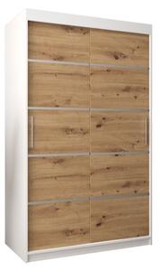 Szafa przesuwna garderoba Verona 1 120 wys. 200 cm biaÅy + artisan
