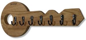 Drewniany wieszak na klucze Klucz Dębowy