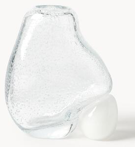 Wazon ze szkła z pęcherzykami powietrza Nicky, W 20 cm