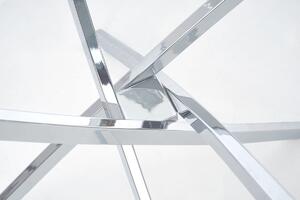 EMWOmeble Stół szklany 100 okrągły RAYMOND / transparentny, nogi - chrom