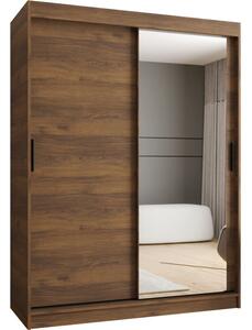 Szafa przesuwna z lustrem garderoba Rubino T2 150 wys. 200 cm orzech warmia
