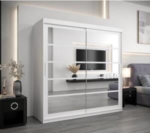 Szafa przesuwna garderoba Roma 2 200 wys. 200 cm biaÅy + biaÅy