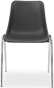 Czarne metalowe krzesło konferencyjne - Hisco 4X
