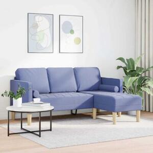Zestaw sof niebieski dÅ¼ins 173 x 131 x 67 cm poliester