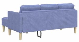 Zestaw sof niebieski dÅ¼ins 173 x 131 x 67 cm poliester
