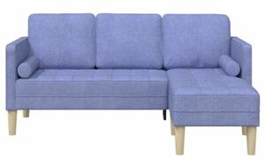 Zestaw sof niebieski dÅ¼ins 173 x 131 x 67 cm poliester