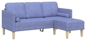 Zestaw sof niebieski dÅ¼ins 173 x 131 x 67 cm poliester