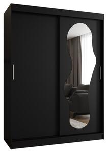 Szafa przesuwna z lustrem garderoba Ultra 150 wys. 200 cm czarny
