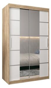 Szafa przesuwna garderoba Verona 4 120 wys. 200 cm sonoma + biaÅy
