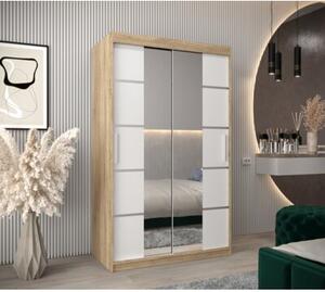 Szafa przesuwna garderoba Verona 4 120 wys. 200 cm sonoma + biaÅy