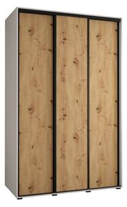 Szafa przesuwna wysoka Davos 1 160, gÅ. 60 cm biaÅy + artisan + czarny
