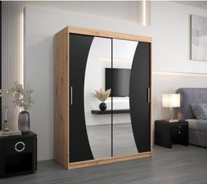 Szafa przesuwna garderoba Wave 100 wys. 200 cm biaÅy + artisan