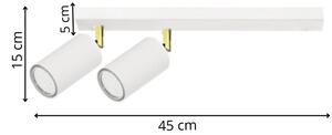 Biały podwójny plafon reflektorowy - A303-Uvas
