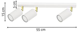 Biały nowoczesny plafon z 3 spotami - A304-Uvas