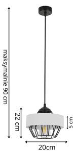 Nowoczesna lampa wisząca z drucianym kloszem - A289-Duva