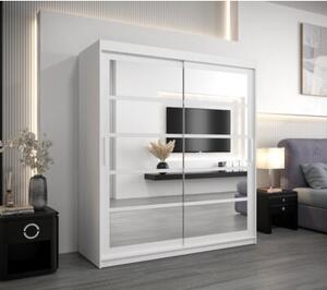 Szafa przesuwna garderoba Roma 2 180 wys. 200 cm biaÅy + biaÅy