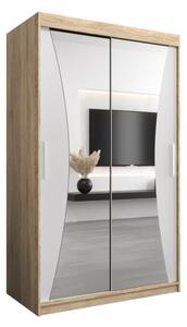 Szafa przesuwna garderoba Monaco 120 wys. 200 cm sonoma + biaÅy