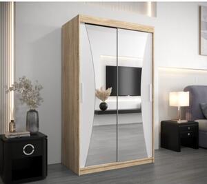 Szafa przesuwna garderoba Monaco 120 wys. 200 cm sonoma + biaÅy