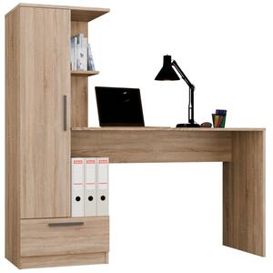 Cosmo biurko+regaÅ Topeshop dÄ b sonoma 143x50x140 szuflada 1 szt
