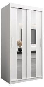 Szafa przesuwna garderoba Pole 100 wys. 200 cm biaÅy + biaÅy