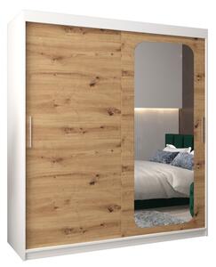Szafa przesuwna garderoba Promo T2 180 wys. 200 cm biaÅy + artisan