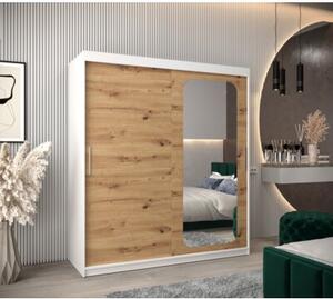 Szafa przesuwna garderoba Promo T2 180 wys. 200 cm biaÅy + artisan