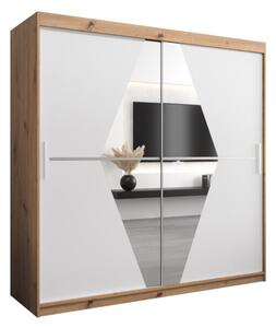 Szafa przesuwna garderoba Boliwia 200 wys. 200 cm artisan + biaÅy