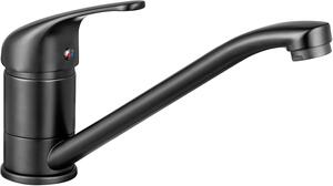 Bateria kuchenna 60 cm, do kuchyni, stal nierdzewna, jednouchwytowa, obrotowa o 360 stopni, czarna