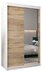 Szafa przesuwna garderoba Verona 2 120 wys. 200 cm biaÅy + sonoma