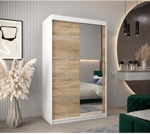 Szafa przesuwna garderoba Verona 2 120 wys. 200 cm biaÅy + sonoma