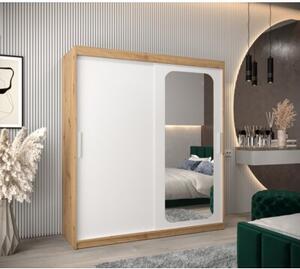 Szafa przesuwna garderoba Promo T2 180 wys. 200 cm artisan + biaÅy