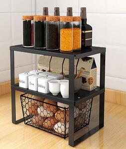 Organizer półka kuchenna 30x20x15 cm, 2 szt., sztaplowana, stal, do kuchni