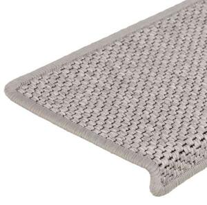 Samoprzylepne nakÅadki na schody, 15 szt., 65x21x4 cm, srebrne