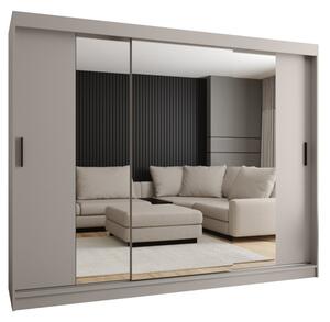 Szafa przesuwna z lustrem garderoba Rubino T2 250 wys. 200 cm kaszmir