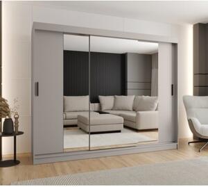 Szafa przesuwna z lustrem garderoba Rubino T2 250 wys. 200 cm kaszmir