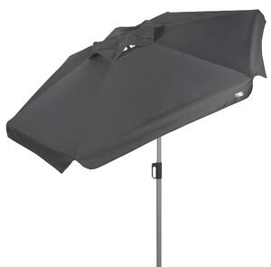 Parasol ogrodowy 220 cm, sześciokątny, antracytowy, stalowy maszt, regulowany, do ogrodu