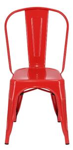 Krzesło Niort czerwone inspirowane Tolix