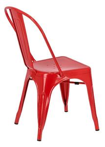 Krzesło Niort czerwone inspirowane Tolix