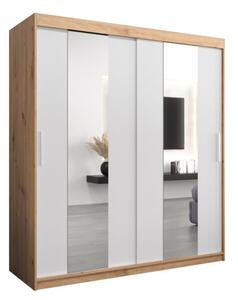 Szafa przesuwna garderoba Pole 180 wys. 200 cm artisan + biaÅy