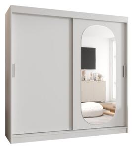 Szafa przesuwna z lustrem garderoba Royal 200 wys. 200 cm biaÅy