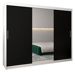 Szafa przesuwna garderoba Tokyo 1 250 wys. 200 cm biaÅy + czarny