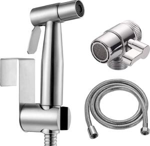Bidet prysznicowy z ciepłą wodą, stal nierdzewna, do toalety