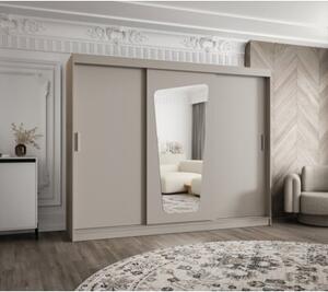 Szafa przesuwna z lustrem garderoba Moka 250 wys. 200 cm kaszmir
