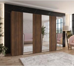 Szafa uchylna otwierana Piano 2 300 (3x100) wys. 202 cm orzech warmia + u. kaszmir
