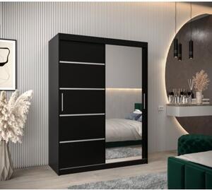 Szafa przesuwna garderoba Verona 2 150 wys. 200 cm czarny + czarny